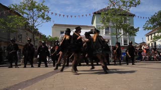 Beltane Border Morris - Vixana and Dilwyn -Teignmouth Folk Festival 2014