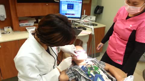 Boy got 11 cavities the dentist says!