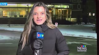 CTV reporter slurs her words and almost faints while live on air