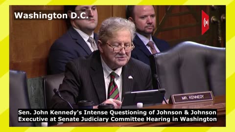 Sen. John Kennedy Grills J&J VP Erik Haas at Senate Hearing in Washington DC