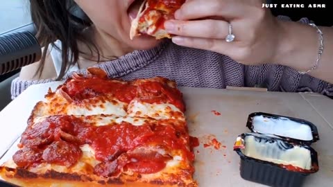 PEPPERONI & CHEESE PIZZA 🍕 compilation _ asmr mukbang _ pizza eating (asmr sounds) 🧀🍕