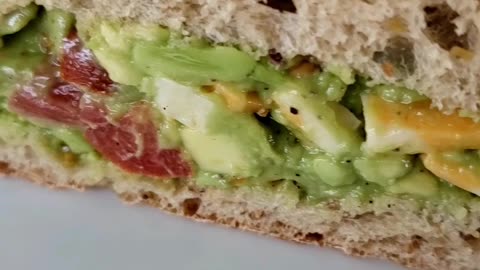 Avocado Cherry Tomatoes Salad Sandwiches