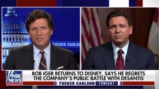 Tucker And DeSantis Discuss Comments From Disney CEO