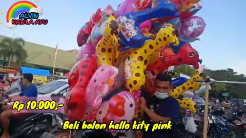 Lagu balonku ada lima - Balon karakter hello kitty