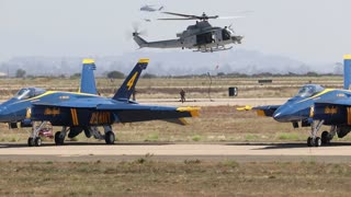 Recon Marines Fast Roping off a UH 1Y Venom at MCAS Mira Mar San Diego