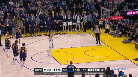 Steph Curry ejected for throwing mouth piece in final 75 seconds of Grizzlies-Warriors | NBA on ESPN