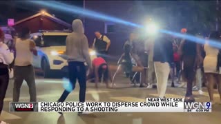 Minutes after reported shooting in Chicago, crowd twerks & taunt cops
