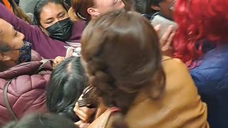 Crowded Subway in Mexico City