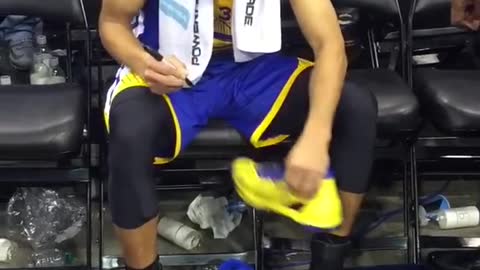 Fan Tries To Steal Signed Steph Curry Shoes From Kid