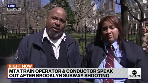 MTA TRAIN OPERATOR & CONDUCTOR SPEAK OUT AFTER BROOKLYN SUBWAY SHOOTING