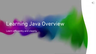 Learning Java Overview Introduction