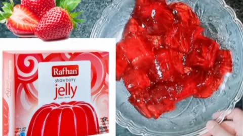Jelly complete recipe at home _ strawberry🍓 Rafhan Jelly _ kids special jelly 😋