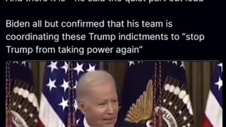 Biden openly admits INDICTMENT is POLITICAL!