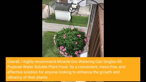 Customer Feedback: Miracle-Gro Watering Can Singles All Purpose Water Soluble Plant Food, Inclu...