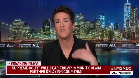 During Total Meltdown On MSNBC Over Supreme Court And Trump Immunity, Maddow Admits It's Political