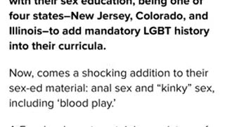 CALIFORNIA 8TH GRADERS TAUGHT ANAL SEX, BONDAGE SEX, SEX INVOLVING BLOOD SEX PLAY IN SEX-ED CLASS!