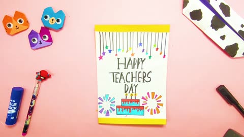 DIY Teachers Day Card Handmade Teachers Day card making idea