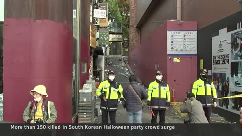 South Korea crowd surge leaves more than 150 dead