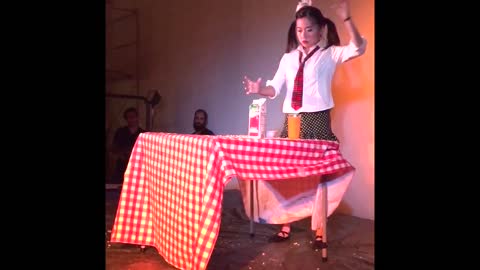 Girl Perfects Robot Dance Routine Leaving Audience Amazed