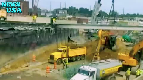 I- 95 Bridge Collapse Video Philadelphia interstate reason behind collapse