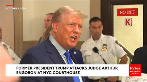 BREAKING NEWS: Trump Viciously Insults NYC Judge Right Outside Courtroom Amidst Civil Fraud Trial