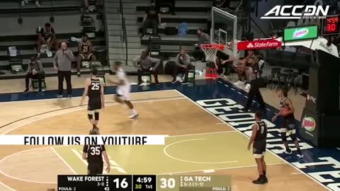 Georgia Tech's Jordan Usher Drops A Dime To Khalid Moore | ACC Must See Moment