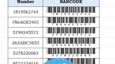 Creat barcode in excell انشاء باركود في اكسل