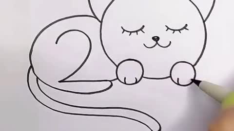 Tiktok easy animal drawing