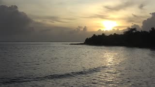 Calming Pacific Ocean Sunrise: Tandag City beach, Philippines