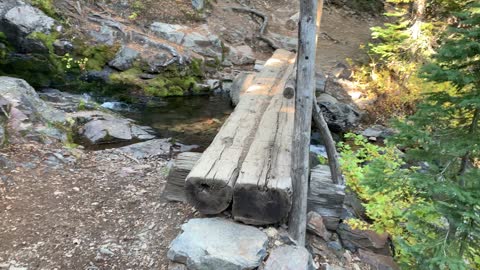 Eastern Oregon – Strawberry Lake + Wilderness – Hiking Switchbacks to Creek Log Bridge