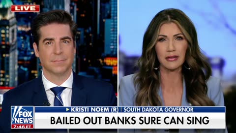 South Dakota Gov. Kristi Noem on whether the federal government should bail out woke banks