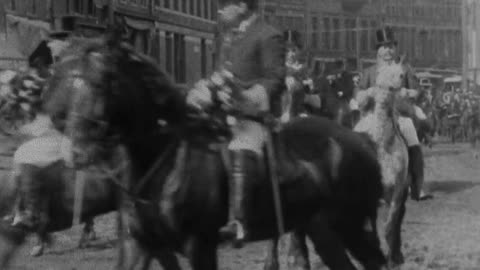 Saint Patrick's Day Parade in Lowell, Massachusetts (1904 Original Black & White Film)