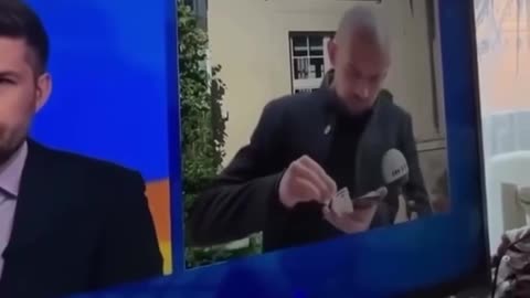 Strange episode on Ukrainian Television; a person apparently sniffing drugs