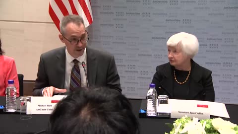 US treasury secretary Janet Yellen attends business roundtable in Beijing - July 7, 2023