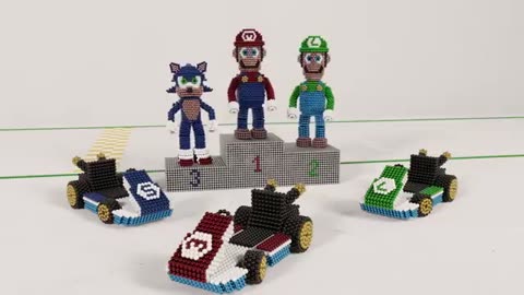 Mario VS Luigi VS Sonic in the Kart: Race I Magnetic Games