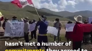 Peru: Police fire tear gas at Indigenous people protesting against a huge copper mine development.