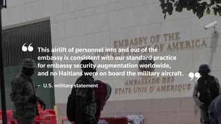 US military airlifts embassy personnel from Haiti