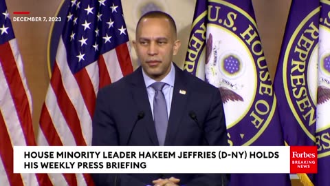 Hakeem Jeffries Delivers Message To Republicans Over Funding The Government