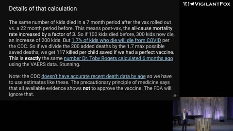 Calculation shows 117 children die for every 1 child saved by vaccine