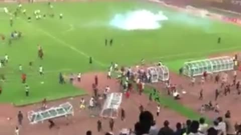 WATCH: Aggrieved Nigeria's Super Eagles' Fans Vandalise Stadium Facilities After Loss To Ghana.