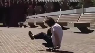 Moment of skateboard error