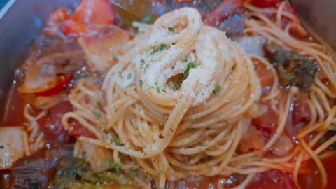 Korean Spaghetti in Gangnam's restaurant
