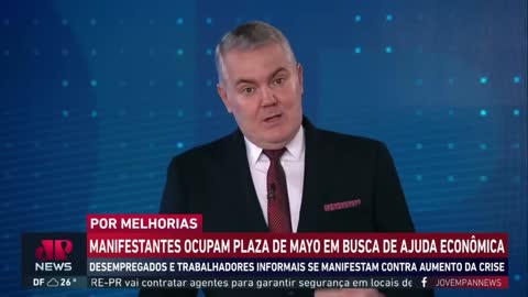 Manifestantes se reúnem na Argentina para pedir por melhores condições de trabalho