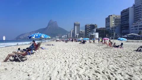 Rio de Janeiro beach new video//beach walk enjoy in Brazil//Brazil tour
