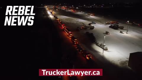 Aerial Video Of Canadian Border Blockade