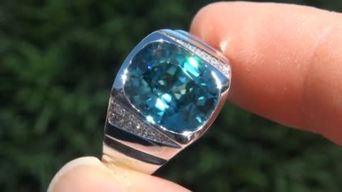 Men's Cartier FLAWLESS Natural Blue Zircon Diamond