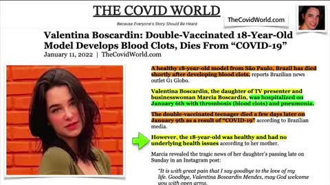 HEALTHY 18-YEAR-OLD MODEL, WHO HAD GOTTEN 2 DOSES OF THE COVID-19 VACCINE, DIES