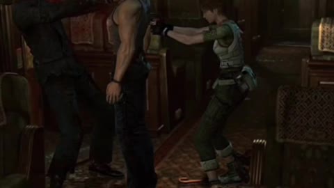 Resident Evil 0 Zero - Rebecca Chambers & Billy Coen sharing Zombie Kiss