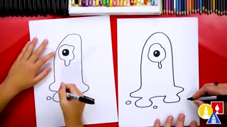 How To Draw A Funny Slime Monster