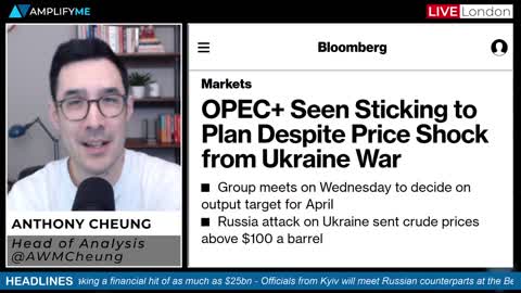 Russia/Ukraine, SWIFT, Oil, OPEC Update